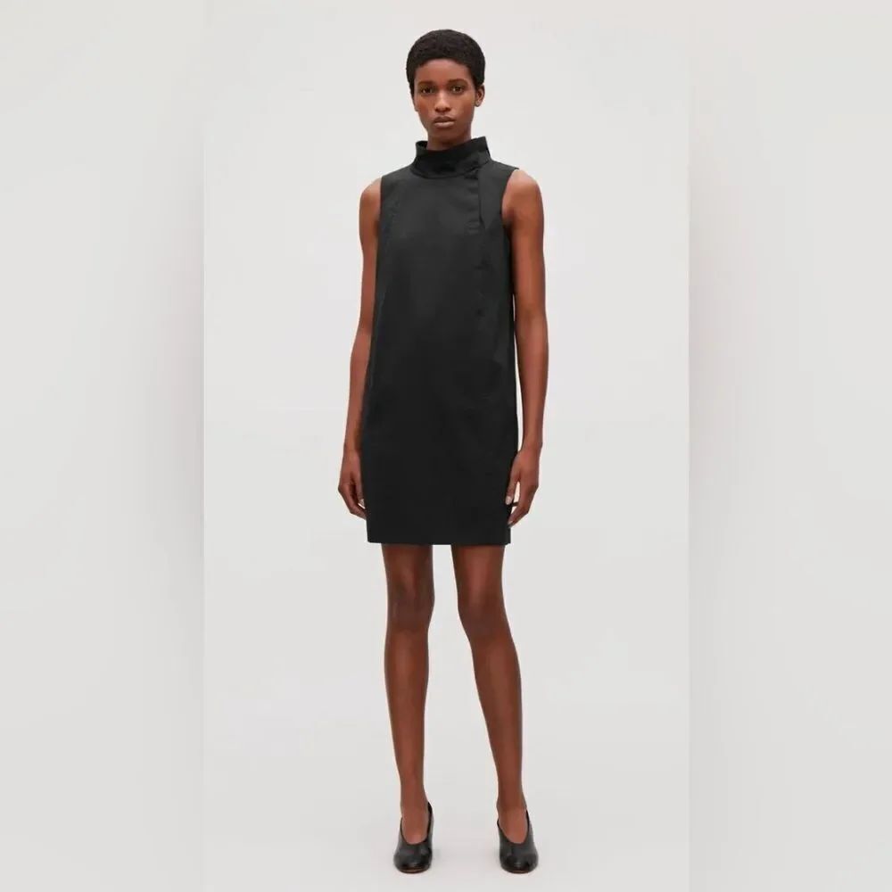COS Black Sheath Halter Mini Dress